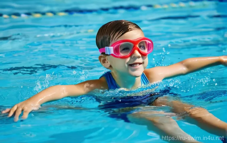 어린이를 위한 수영 필수 안전 장비 - **Prompt 2: Secure Toddler in a Life Vest**
    A happy Russian toddler, around 2-3 years old, with ...
